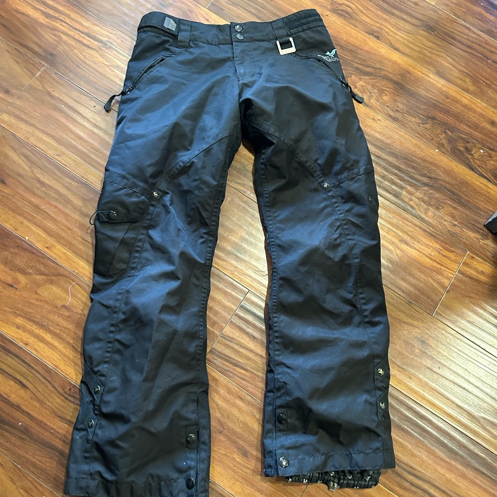 Women's Black Cargo Pants Snow or Ski Pants, Small, Ocean & Earth brand
